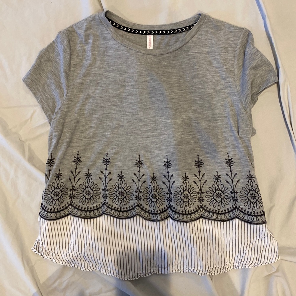 xhilaration Embroidered Tee